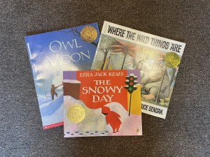 Three children's picture books.